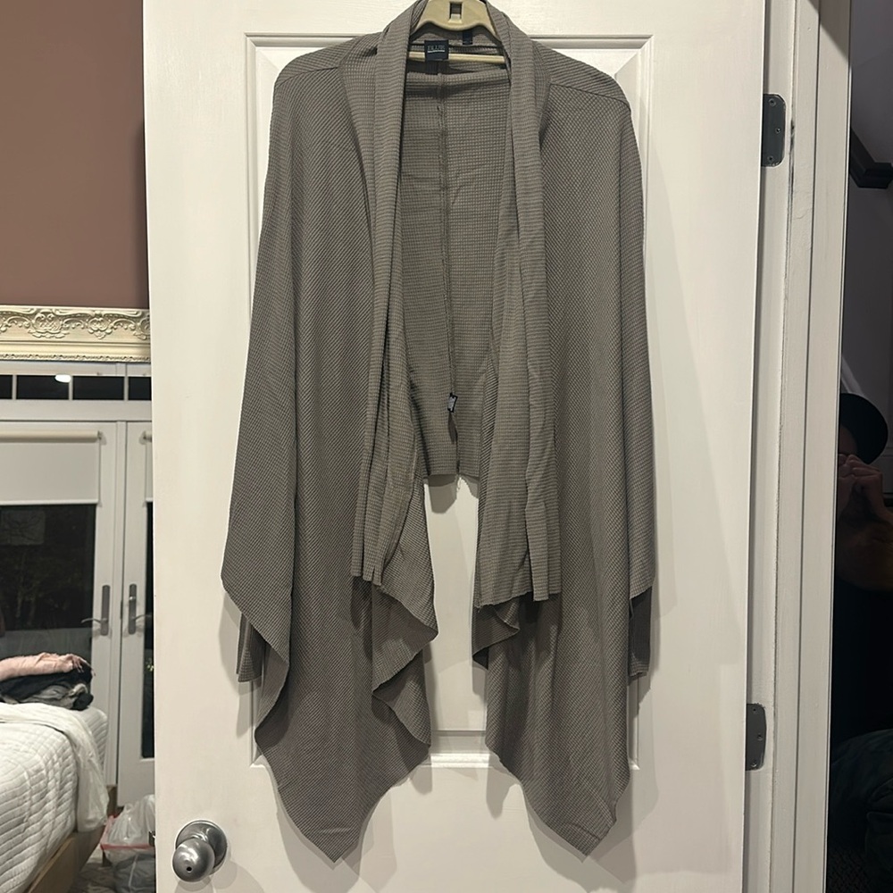 Blue Saks Fifth Ave Waffle Cardigan